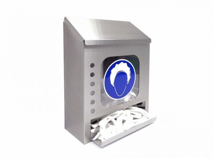 RVS Dispenser voor schoensloffen/ oordoppen