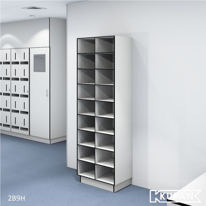 Open vakkenkast, open shelve gowning-room, Schoenenrek, schoenenkast voor kleedruimte, Pharma, cleanroom, Hygiënesluis
