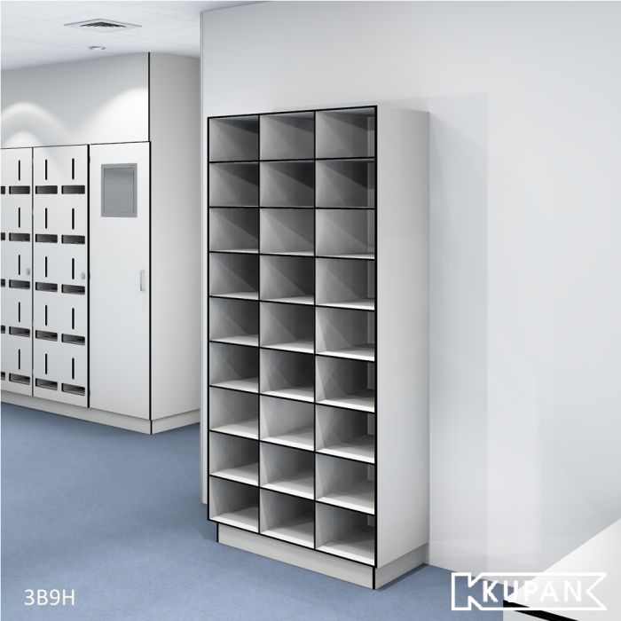 Open vakkenkast, open shelve gowning-room, Schoenenrek, schoenenkast voor kleedruimte, Pharma, cleanroom, Hygiënesluis
