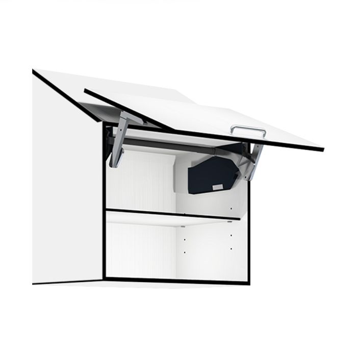 Bovenkast, wandkast, hangkast met klepbeslag Blum Aventos HS Soft Close, met of zonder schuine kap, 
Ausführung mit oder ohne Schrägdach