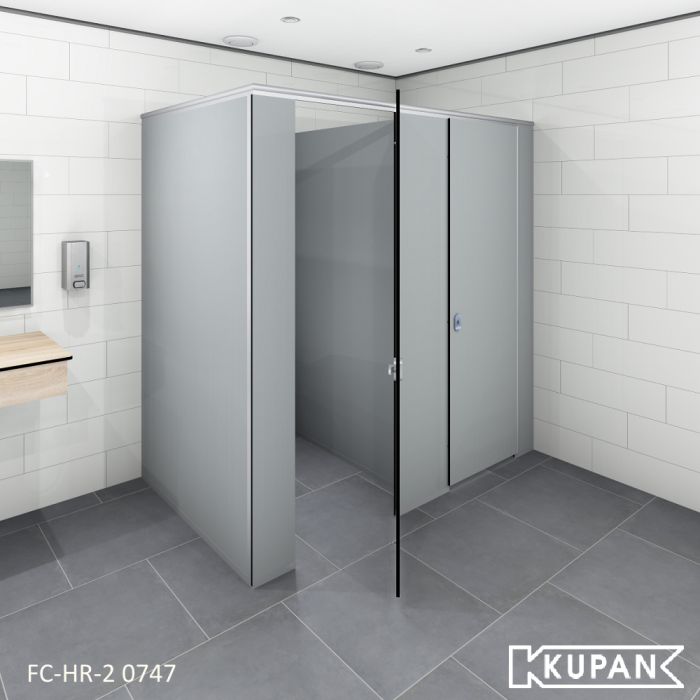 Sanitaire scheidingswanden toiletcabines direct op de vloer met softclose sluiting