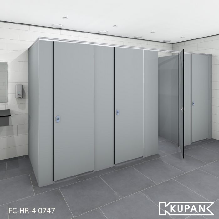 Sanitaire wanden toiletcabines direct op de vloer