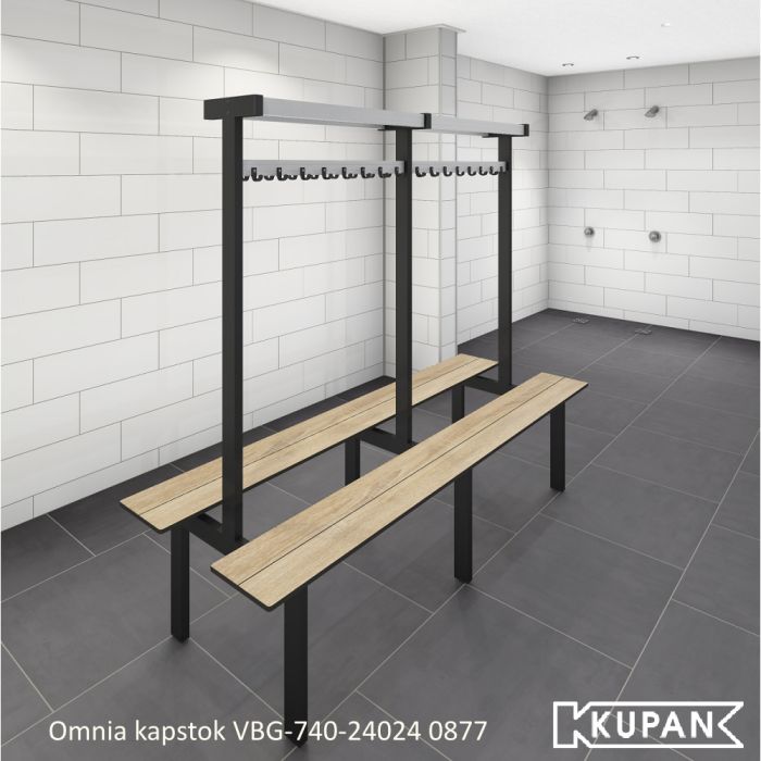 Kleedkamerbank met kapstok