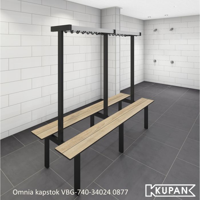 Kleedkamerbank, vestiairebank, kleedruimte, eiken look, op voorraad