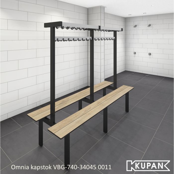 Vrijstaande kleedkamerbank voor in kleedruimtes