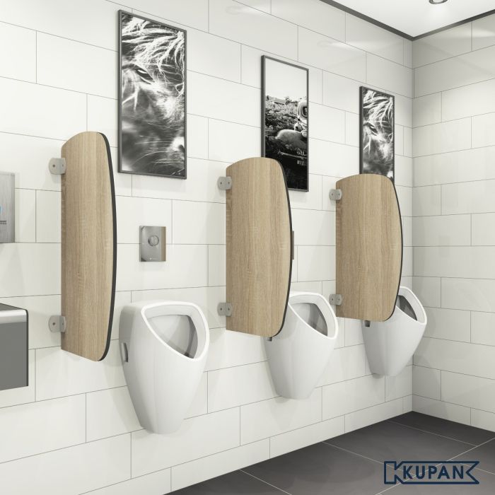 Schaamschot urinoir scherm, spatwand heren toilet