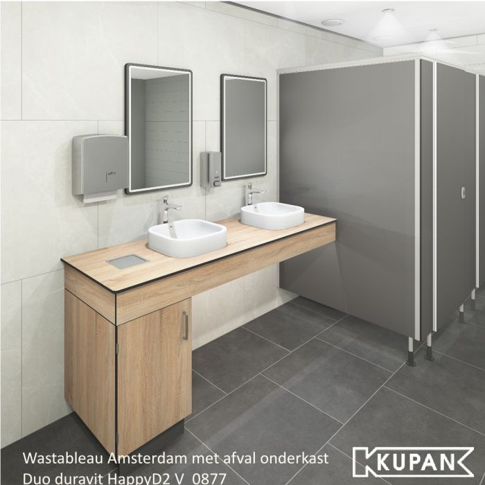 toiletruimte, afvalbak, wasbak, wastafel, waterbestendig, commercieel, school, sanitaire ruimte, stortkoker