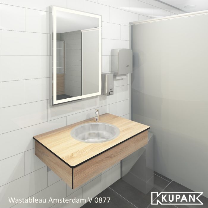 Wastafel, wastafelmeubel, badkamer meubel, wastableau commercieel waterbestendig