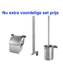 Korting set-prijs.
Haceka IXI RVS toiletset, Haceka IXI toiletrolhouder met klep 1208464
Haceka IXI toiletborstelset met houder 1208474
Haceka IXI toiletrolhouder stang  1208487
