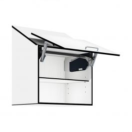 Laclar FREZO Küchen-Oberschrank 30x32x72cm - Hochglanz Weiß, Grifflos Mit Soft-Close