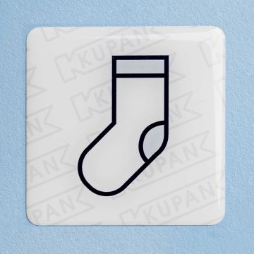 3D Aufkleber für einwegsocken