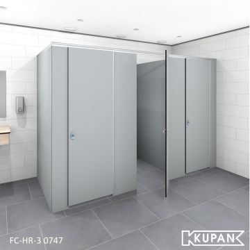 Sanitaire scheidingswanden voor Toiletcabines met de wanden direct op de vloer geplaatst
