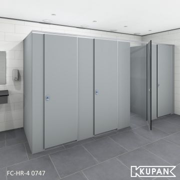 Sanitaire wanden toiletcabines direct op de vloer