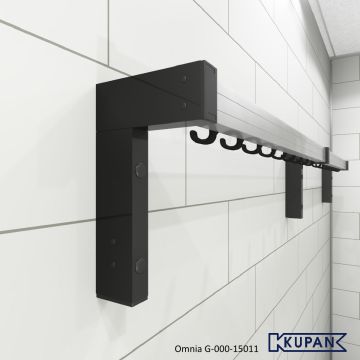 Wandgarderobe Omnia G-15011 kapstok zwart