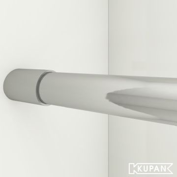 RVS kledingstang Ø33,7 mm met muurflenzen" title="RVS 316 kledingstang Ø33,7 mm – met muurflenzen
