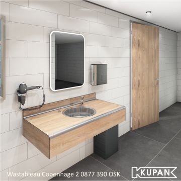 Wastafel, wastableau type Copenhage VA, voor Toiletgebouw, sanitair-gebouw, Camping, Toiletruimte, afwas plaats