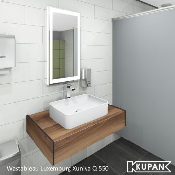Wastafelmeubel tableau Luxemburg Xuniva, hansgrohe, trespa, Volkern, Fundermax