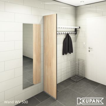 Suchen Sie eine wasserdichte und platzsparende Trennwand? Die Kupan WV Sanitärwand mit Bodenanschluss ist ideal für Duschen und Nassräume. Hergestellt aus hochwertigem 13mm HPL mit einer eleganten U-Profil-Befestigung. Jetzt bestellen!