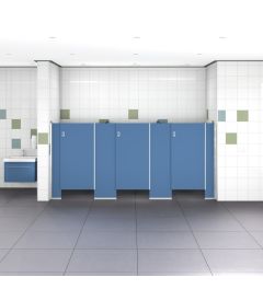 Vorderansicht der Kupan Kids Kabine Essence T1-FC – kinderfreundliche WC-Trennwand	Vorderansicht Kids Kabine Essence T1-FC – sicher für Kinder Kindvriendelijke toiletcabine Kupan Essence T1-FC vooraanzicht	Vooraanzicht Kids Cabine Essence T1-FC – kindvrie