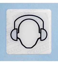 Domed Sticker for hearing protection