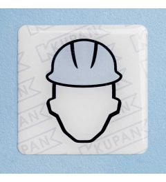 Domed Sticker for safety helmet