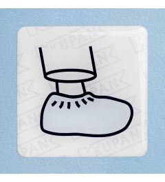 Domed Sticker for shoe cover