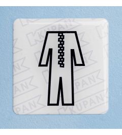 Domed Sticker for disposable overall