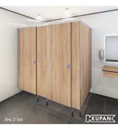 Sanitaire wanden voor toiletcabines met Soft close, Trespa, Fundermax, Formica , HPL