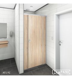 Sanitaire wanden direct op de vloer voor privacy, met soft close deur scharnier
