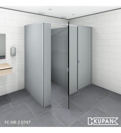 Sanitaire scheidingswanden toiletcabines direct op de vloer met softclose sluiting