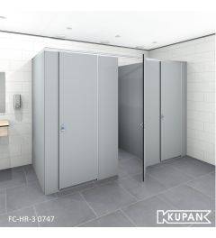 Sanitaire scheidingswanden voor Toiletcabines met de wanden direct op de vloer geplaatst