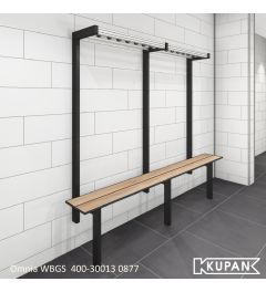 Wand bank kleedkamer