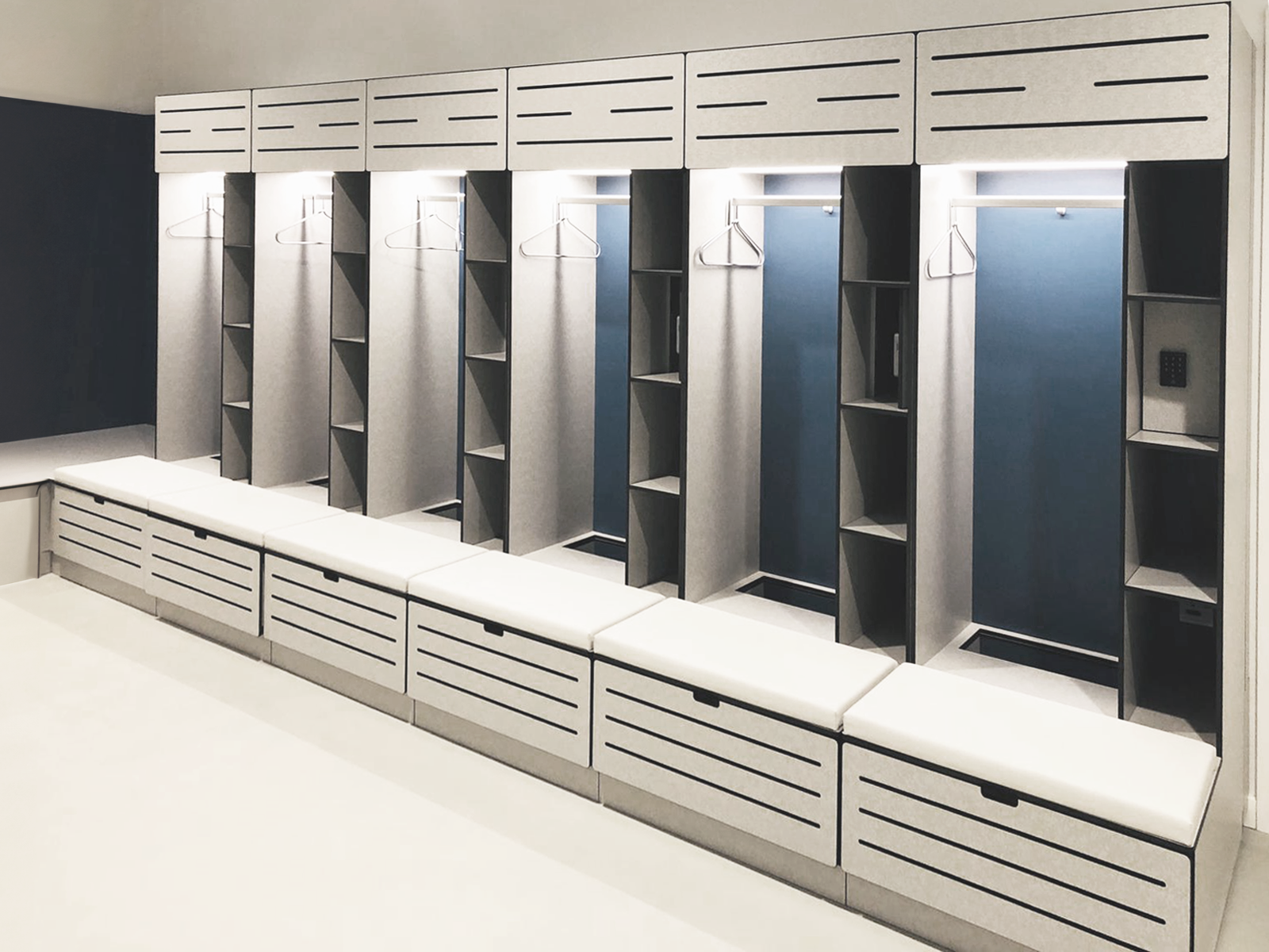 Players locker, soccer