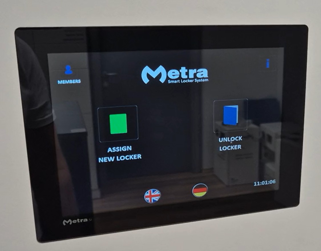 Metra Touch 10 display voor elektronische lockers